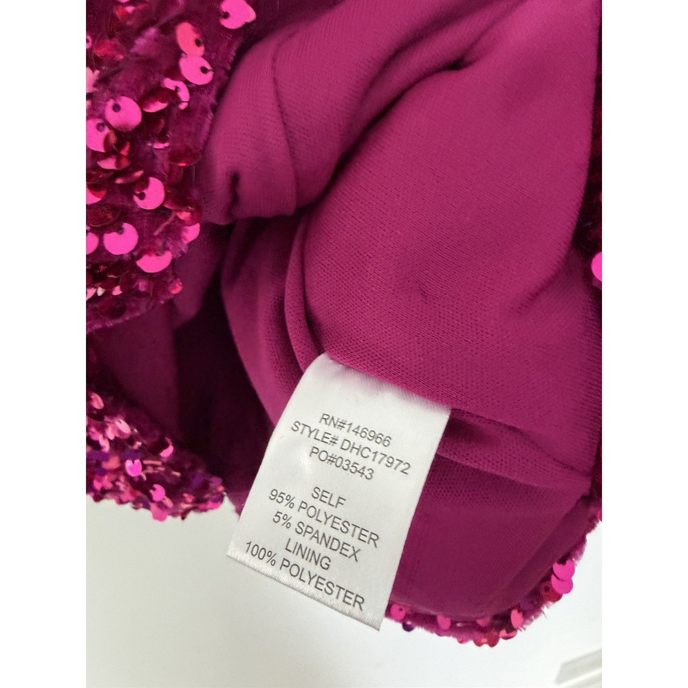 Midnight Doll Sz XS Pink Sequin Strapless Women Mini Dress - Picture 9 of 9
